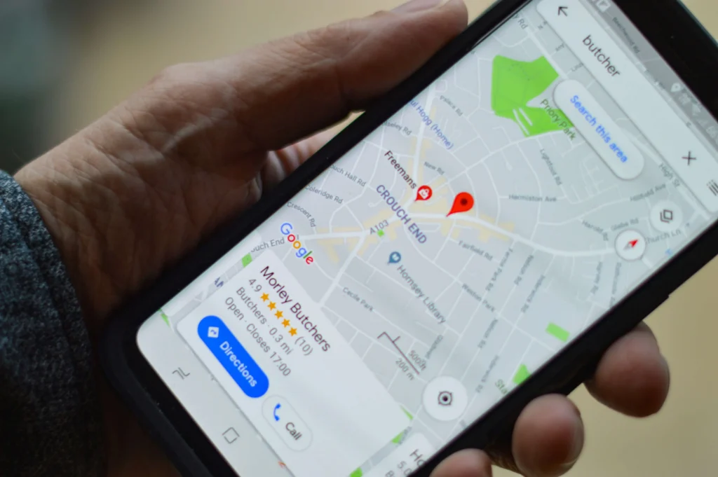 Mobile qui affiche un plan