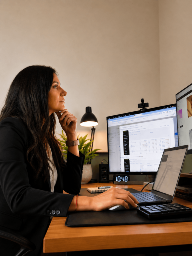 consultante SEO à son bureau
